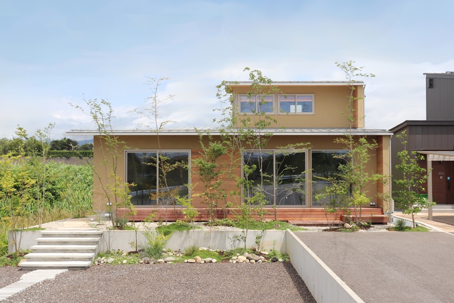 風景に添える家